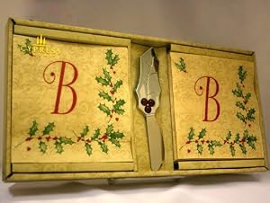 Monogram Holiday Napkin Set - B