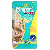 Pampers Baby-Dry Size 5+ (29-59 lbs/13-27 kg) Nappies - 4 x Packs of 52 (204 Nappies)