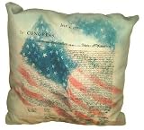 Independence Patriotic Pillow w/WWII image USA Made by FlagClothes