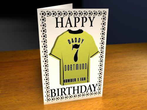 Borussia Dortmund - Personalised Greetings Card (Magnet) On Sale