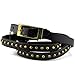 Retro Watch Women's Punk Wrap Genuine Leather Fashion Watch Rivet Black Strap