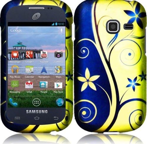 Samsung S738c S738 c Galaxy Centura Straight Talk Royal Swirl HARD RUBBERIZED CASE SKIN COVER PROTECTOR
