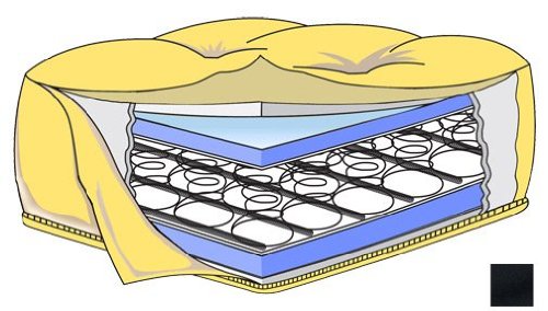Super Spring Futon Mattress Color: Black