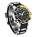WEIDE Men's WH-5203 Military Outdoor Waterproof Sport Quartz LED Light Digital Wrist Watch (yellow)