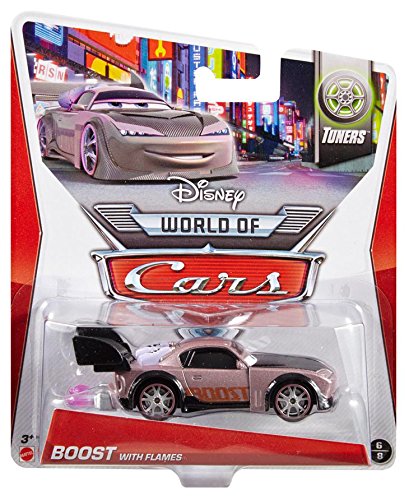 Disney World of Cars, Tuners Die-Cast Vehicle, Boost with Flames #6/8, 1:55 Scale