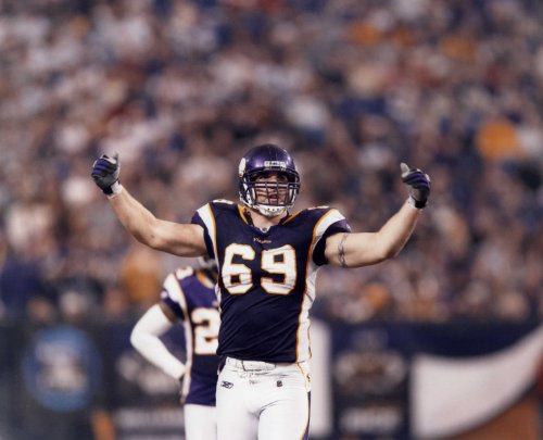 JARED ALLEN MINNESOTA VIKINGS 8X10 HIGH GLOSSY SPORTS ACTION PHOTO (Q)
