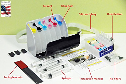 INKXPRO Brand XPRO III series EMPTY Ciss Continuous Ink Supply System for Epson Artisan 1430, 1400 Printers (For sublimation or pigment ink)