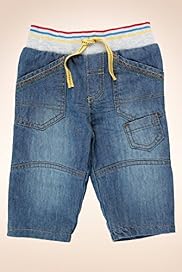 Pure Cotton Ribbed Waistband Jeans