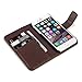 iPhone 6S Case, Terrapin [GENUINE LEATHER] iPhone 6S Case Executive [Brown] Premium Wallet Case with Card Slots & Bill Compartment Case for iPhone 6 / 6S - Brown
