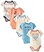 Nautica Baby-Girls Newborn 5 Pack Multi Print Bodysuits, Assorted, 6-9 Months