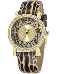 Just Cavalli R7251595502 Womens Mohak Gold Dial Watch