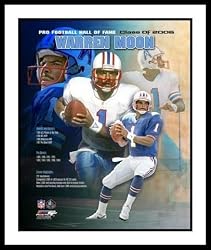 Warren Moon Houston Oilers NFL Framed 8x10 Photograph 2006 Hall Of Fame Collage