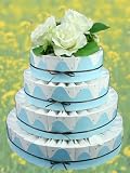 Summer Garden - 4 Tier Single Layer Wedding - Bridal Cake Fa - Assembled - Wedding Favors