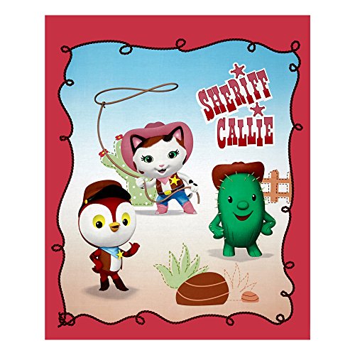 E.E. Schenck Disney Sheriff Callie 36 in. Panel Coral Fabric