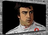 Fernando Alonso F1 Celebrity Supermodel Canvas Art Canvas Print Picture print Size: (24