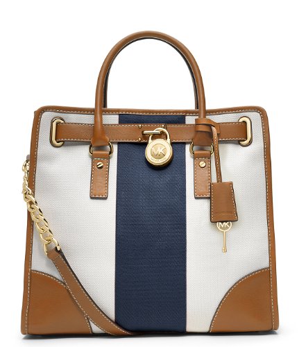 MICHAEL Michael Kors Large Hamilton North/South Mono Stripe Tote