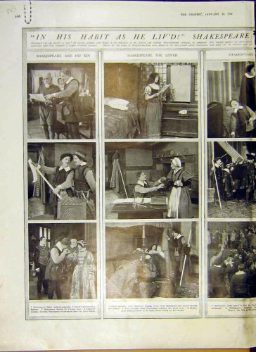 Shakespeare Life Story Film Scenes Home Business 1914
