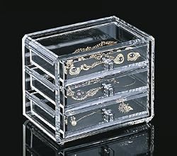 Acrylic Deluxe 3-Drawer Jewelry Chest