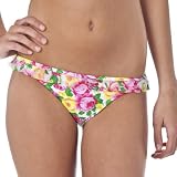 Xhilaration® Juniors Floral Ruffle Hipster Swim Bottom - Pink/Green/Yellow