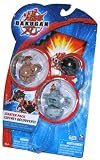 Bakugan Battle Brawlers New Vestroia Bakusteel Series Starter Pack Set with Subterra Brown Neo Dragonoid Volta, Haos Grey Mega Nemus, Mystery Black Darkus Bakugan, 3 Ability Cards and 3 Metal Gate Cards