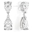 One of a Kind 3-3/5ctw Pear-Shaped Diamond Earrings in 14kt White Gold