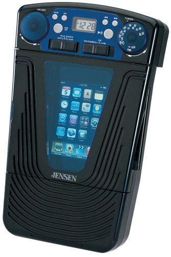 Jensen JISS-85 iPod MP3 Docking AM FM Shower Radio Stereo w/LCD Clock