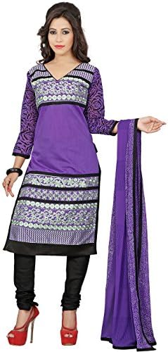 Lookslady Best Designer Women's dress Violet Color Not Stitched Salwar Suit Set