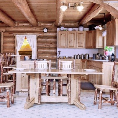 Montana Woodworks MWGCDPT Glacier Country Double Pedestal Dining