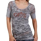 NBA Touch by Alyssa Milano Cleveland Cavaliers Gray Super Fan Sublimated Sheer Burnout Premium T-shirt (Medium) Amazon.com