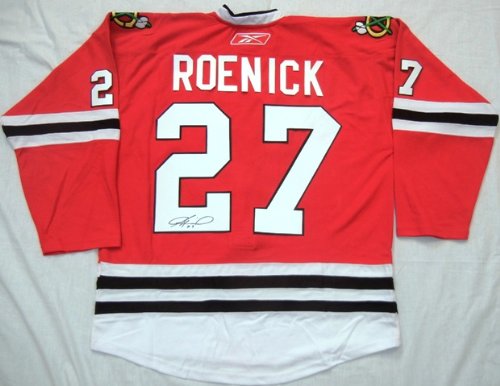 Jeremy Roenick Autographed Chicago Blakhawks Jersey W/PROOF, Picture of Jeremy Signing For Us, 1992 Stanley Cup Finals, San Jose Sharks, Los Angeles Kings, Phoenix Coyotes, Philadelphia Flyers, 500 Goals, Team USA