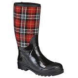Women's Merona® Zelma Plaid Rain Boots - Red