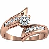 14K Rose Gold Diamond Engagement Ring - 0.43 Ct.