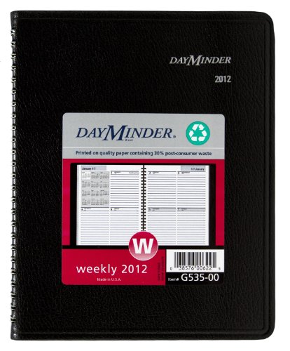 Best Price DayMinder Recycled Weekly Planner, 6 x 9 Inches, Black, 2012 (G535-00)