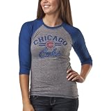 License Juniors Chicago Cubs Tee - Heather Charcoal/Speed Blue