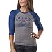 License Juniors Chicago Cubs Tee - Heather Charcoal/Speed Blue XL