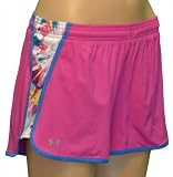 Under Armour Women's UA Quickstep Running Shorts-Pink/Blue/White