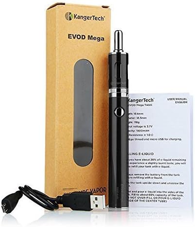 Black 1900mAh EVOD Mega Starter Kit with Charger 100% AUTHENTIC