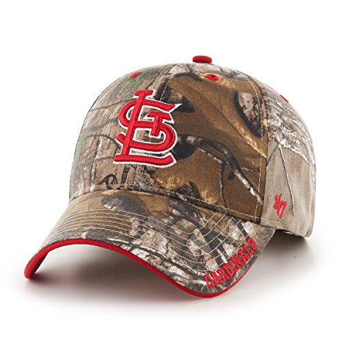 MLB St. Louis Cardinals '47 Frost MVP Camo Adjustable Hat, One Size Fits Most, Realtree Camouflage