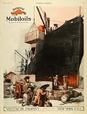 1920 Ad Oil America Ship Commercial Carriers Mobiloil Gargoyle Vacuum Oil Shafer - Original Print Ad