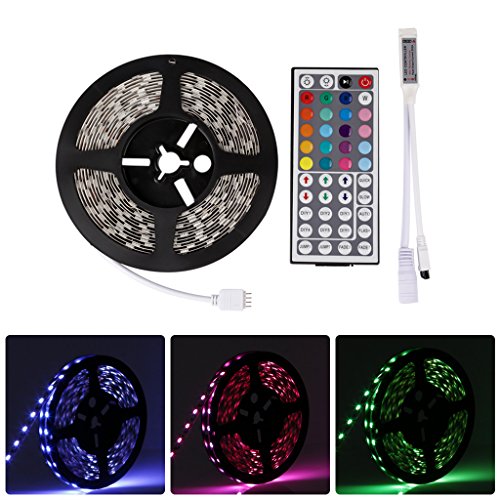 LEDMO SMD 5050 RGB LED Strip Light, Non-waterproof, 300LEDs, Color Changing Light Strip+44 Key IR Remote Controller