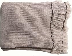 Alpaca Natural Fiber Artisan Handmade Quilt - Oatmeal & Chocolate (Queen/full Size)