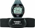 Timex T5K736F5 Men's Zone Trainer Heart Rate Monitor with Resin Strap Watch, Gray/Black, Full-Size