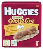 Huggies Diapers, Gentle Care Newborn Diapers, Size N, Fits Up to 10 lbs, Case of 240 (3 Super Mega bags of 80)