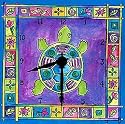 Turtle Tortoise Reptile Art Wall Desk Clock Timepiece from Rock Paper Scissors artist Pamela Corwin
