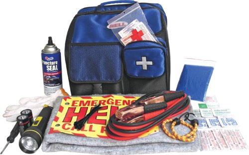 100 Piece Roadside Emergency Safety Kit (Blue) 