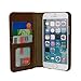 KHOMO iPhone 6 / 6s Case, [Book Collection] - Vintage Book Style Wallet Leather Cover for Apple iPhone 6 4.7'' - Brown