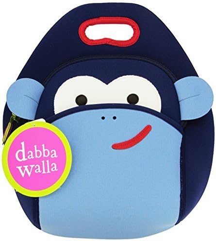 Dabbawalla Bags Monkey Kid's Insulated Washable &amp; Eco-Friendly Lunch Bag Tote Blue by Dabbawalla