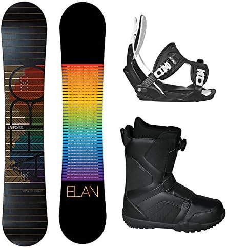 Elan Aero WIDE Complete Snowboard Package with Flow Alpha Men's Bindings and Flow BOA Men's Boots Board Size 171 WIDE (Boot Size 14)