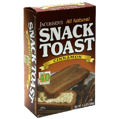 Jacobsen Toast Cinnamon Snack Toast, 5.6-Ounce Packages (Pack of 12) by Jacobsen Toast