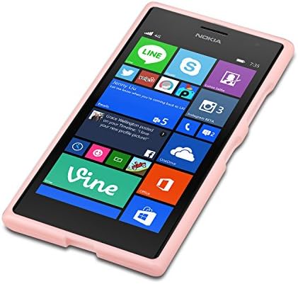Nokia Lumia 730 / 735 Case, J&D [Drop Protection] Lumia 730 735 Case [Slim Cushion] Protective Shock Absorption Jelly Slim Case for Nokia Lumia 730 735 (Pink)